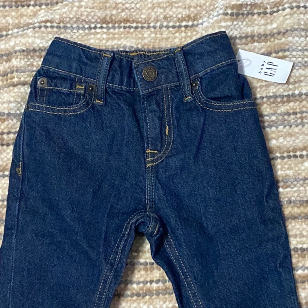 Baby Gap Baby Boy Dark Wash Denim Insulated Blue Jeans 12-18 Months